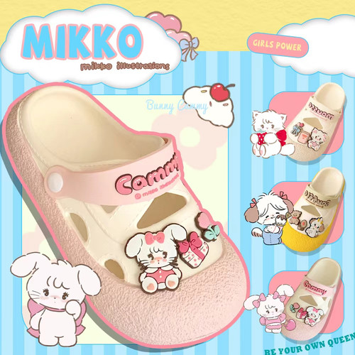 细细条可爱小猫Mikko联名洞洞鞋