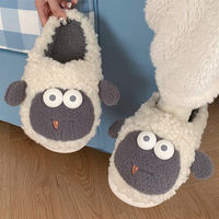 Thin and funny creative cotton slippers for men and women 2025 winter couple fun poop plush home shoes thumbnail 3