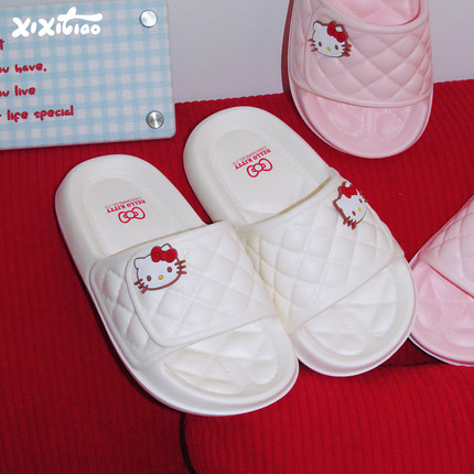 细细条 三丽鸥可爱HelloKitty儿童拖鞋夏女童防臭外穿亲子凉拖鞋