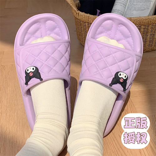 细细条防臭软底联名库洛米拖鞋