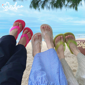 女夏季 细细条 人字拖鞋 外穿防臭网红果冻带夹脚平底沙滩凉拖ins潮