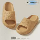 女夏季 细细条 网红小熊凉拖鞋 个性 外穿居家eva踩屎感厚底凉拖 时尚