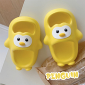 男童女童室内外穿防滑踩屎感eva可爱企鹅凉拖 夏季 细细条 儿童拖鞋