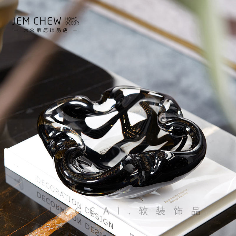 轻奢现代创意旋转高端彩色烟灰缸客厅餐桌家居软装茶几饰品摆件