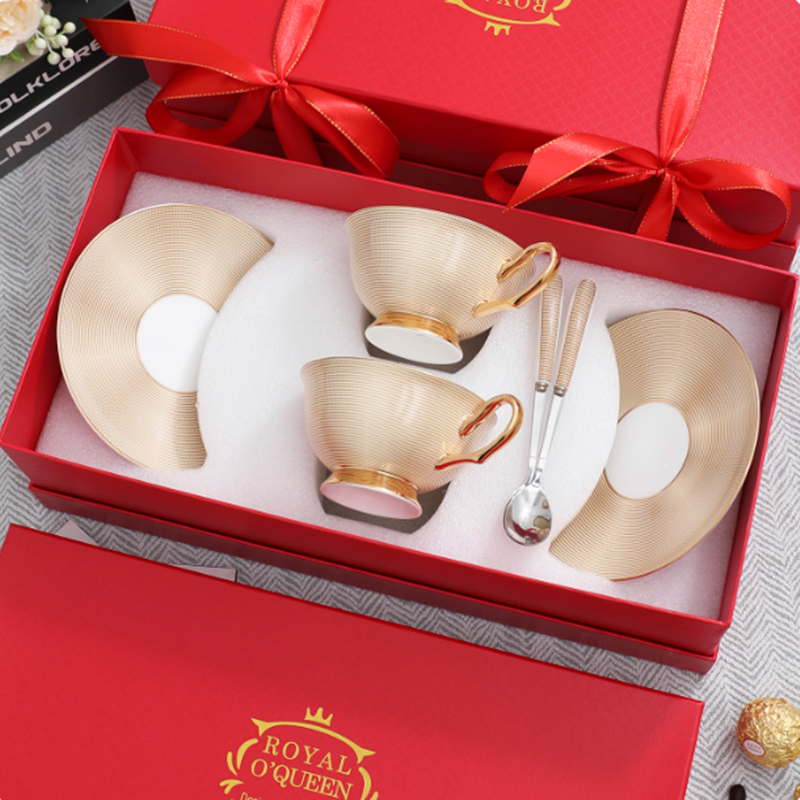 欧式宫廷轻奢骨瓷咖啡杯套装