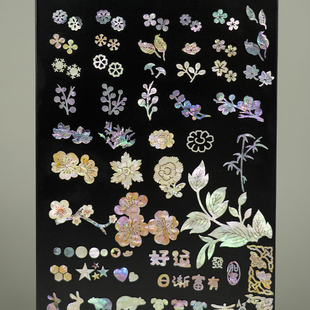 螺钿DIY材料包天然贝壳花贝壳花贴片手工镶嵌材料贝壳花原材料