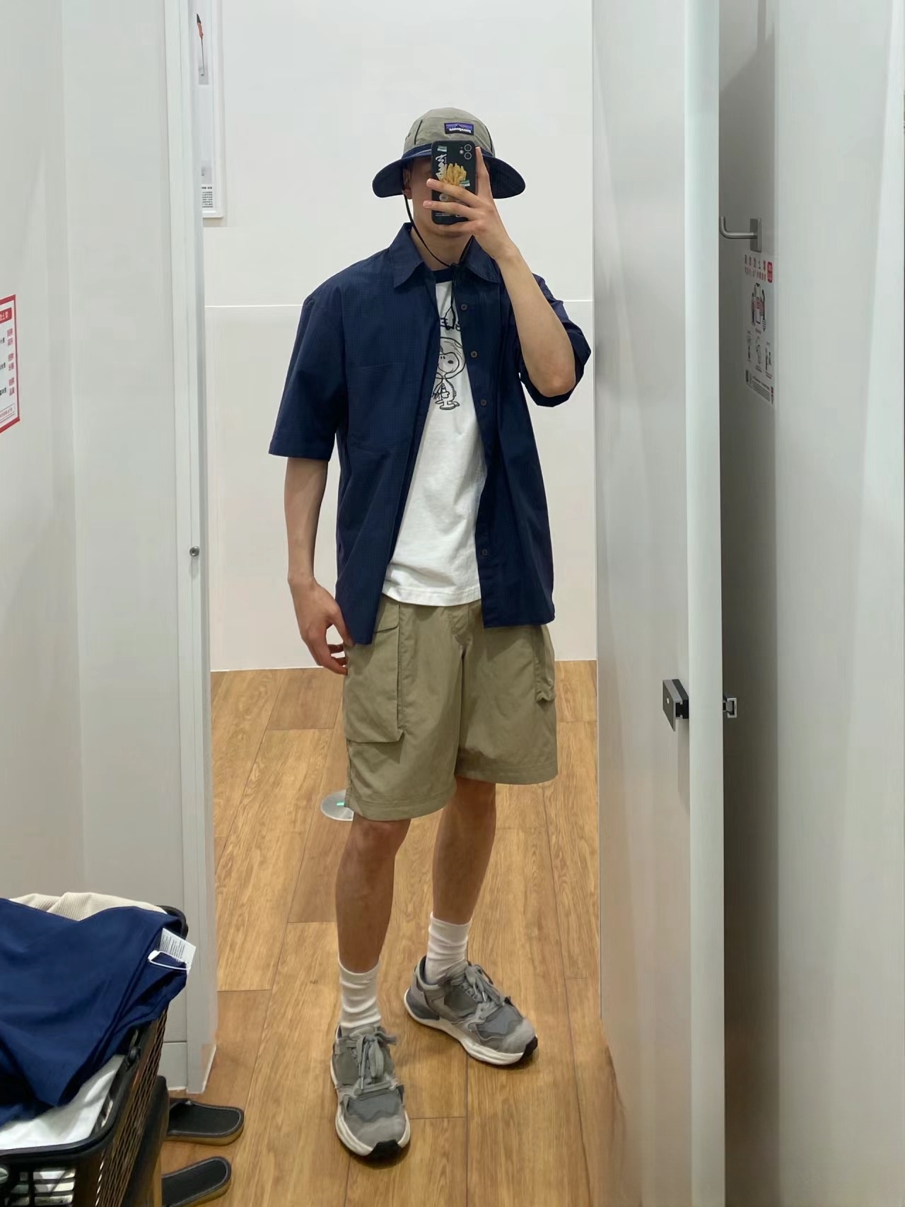 日系试衣间情侣同款工装户外防水登山运动裤宽松男士五分夏季短裤