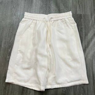 夏季莱赛尔混纺垂感男士宽松休闲短裤松紧腰抽绳五分裤舒适百搭潮