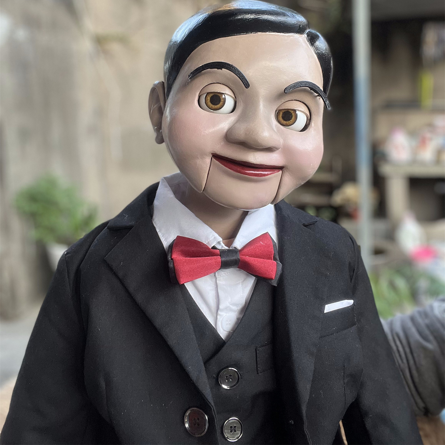 腹语演出木偶人玩具眼睛嘴巴可动