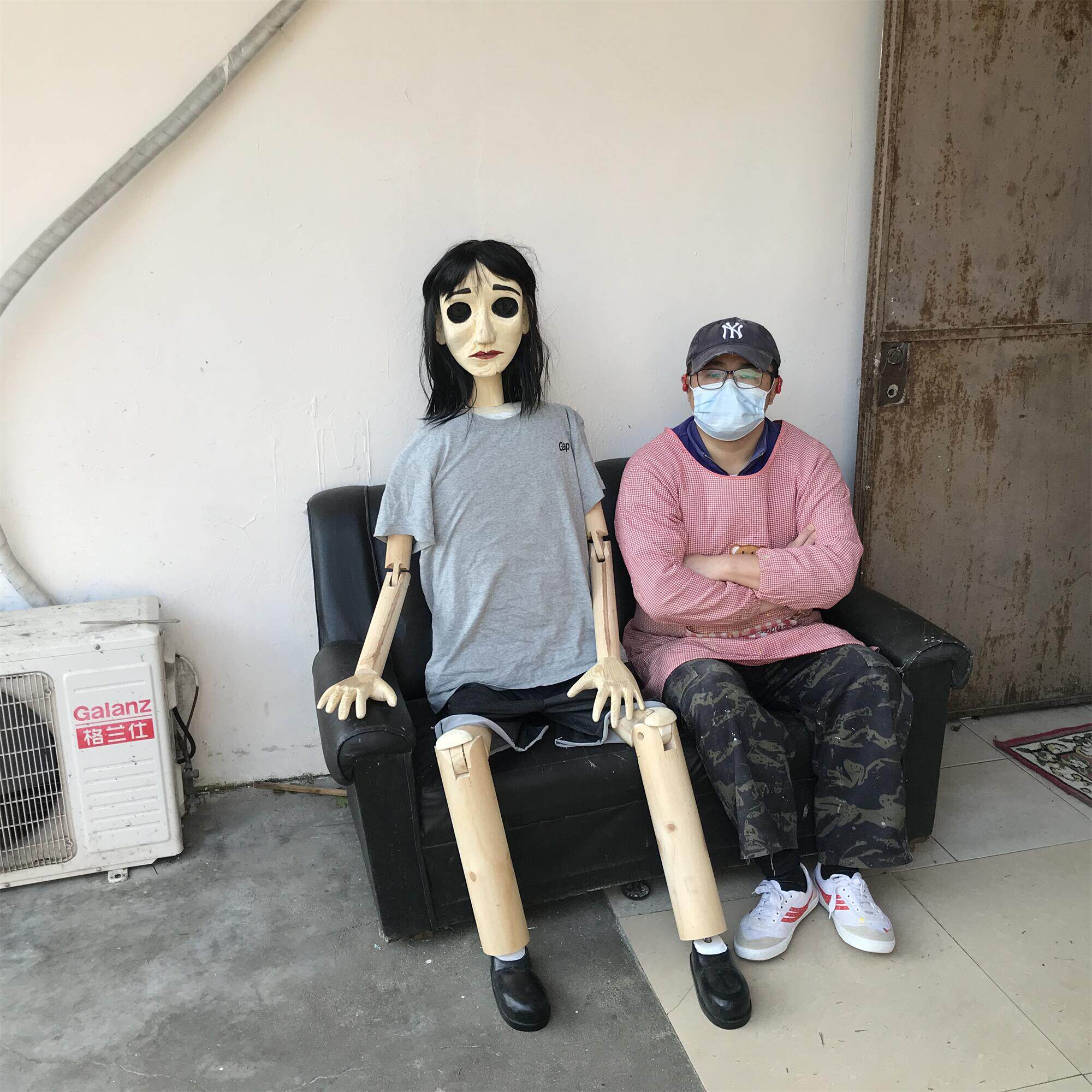 大号等人高恐怖人偶人型关节木偶人装饰摆件商店广场恐怖活动道具