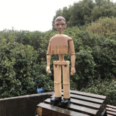 木偶关节可活动固定人偶可坐可站展厅店铺广场装 饰摆件可定制