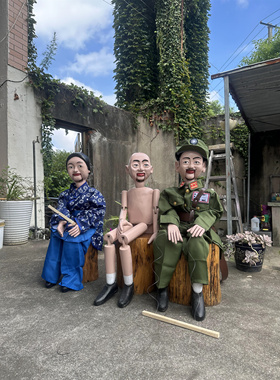木偶京剧沙家浜人物阿庆嫂提线