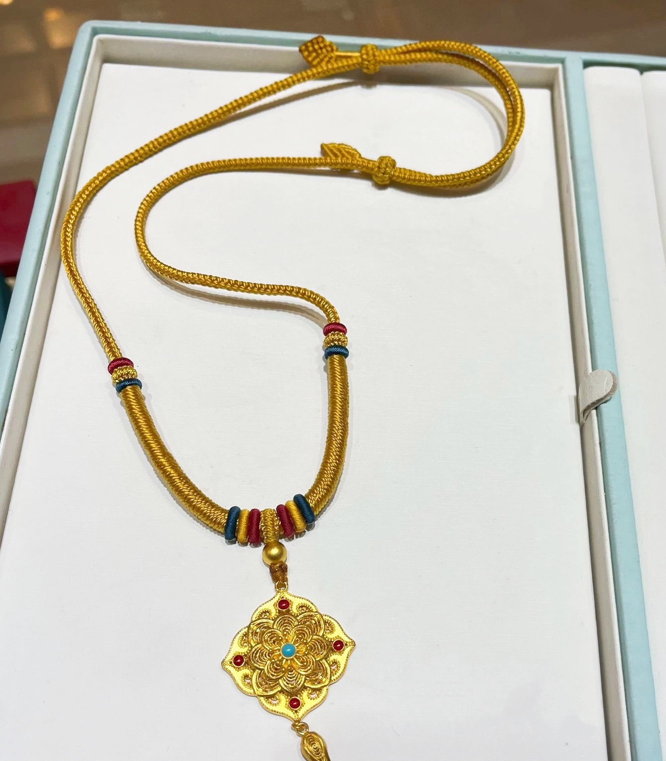 手工编织绳项链黄金锁唐卡无事牌吊坠挂绳蜜蜡玛瑙天珠加粗姜黄