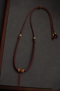 纯手工编织吊坠绳八宝罗盘项链挂坠绳子黄金加粗藏式可定制可调节