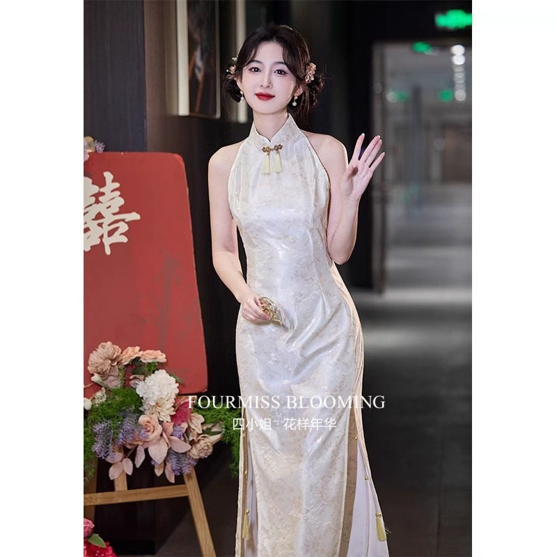 【花样年华】国风旗袍|高端大气上档次新中式改良订婚敬酒服无袖