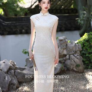 【花样年华】国风旗袍|夏季米色无袖新中式改良年轻连衣裙日常