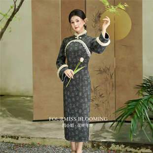 【花样年华】国风旗袍|新中式冬装冬季加厚长袖大码改良修身显瘦