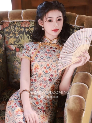 【花样年华】国风旗袍|民国复古连衣裙2025春夏长款优雅少女改良