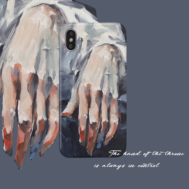 CCC左手适用苹果17pro/14plus/13promax/12/iPhone11/xsmax/iphone16promax菲林光面软壳油画复古手机壳