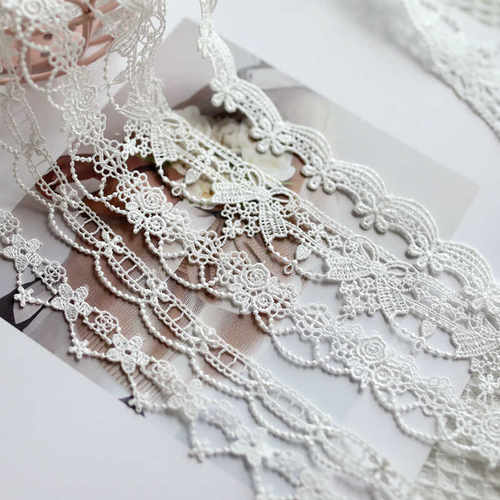 白色水溶服装窗帘DIY布艺蕾丝带