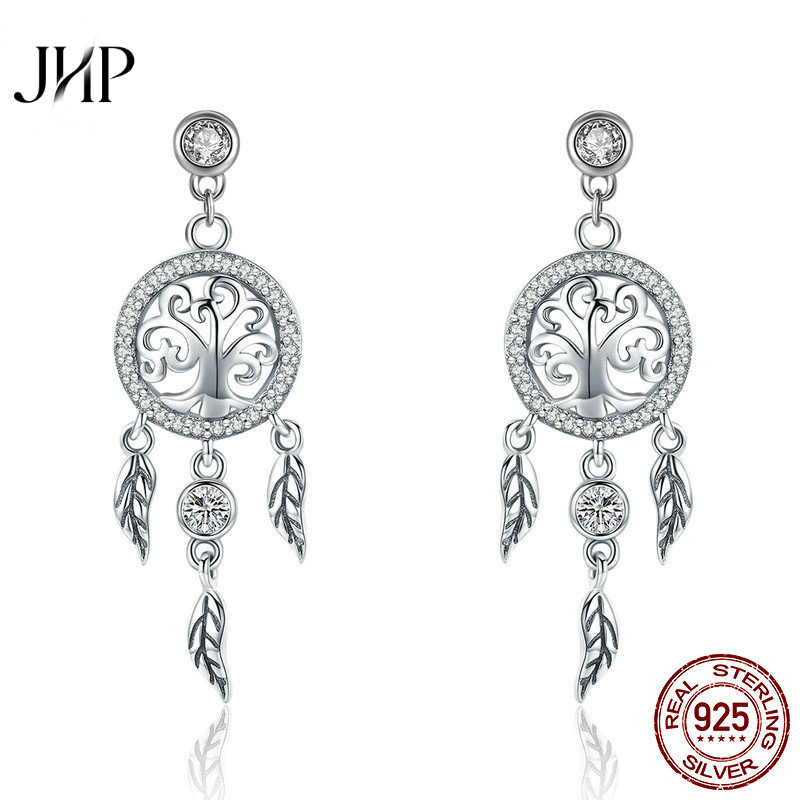 锦河畔S925纯银生命树耳钉