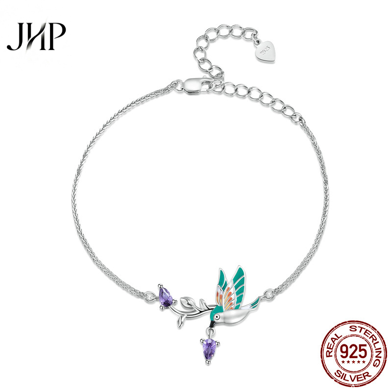 锦河畔s925纯银翠鸟手链