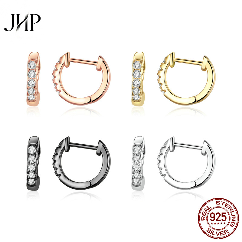 锦河畔款简约耳圈耳扣可叠戴 百搭不挑人s925银耳环