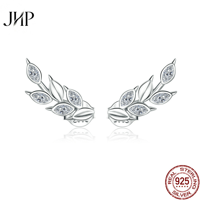 锦河畔S925纯银水晶麦穗耳钉