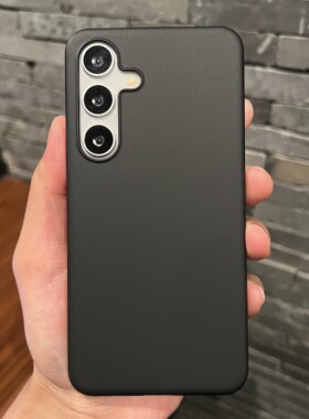 半包散热超薄裸机感黑白色磨砂适用三星S23U手机壳GalaxyS24Ultra保护套s23+硬壳外壳S24plus+男女款s24u情侣