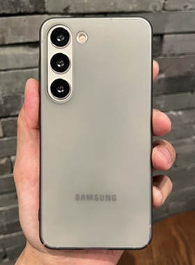 超薄磨砂墨水黑灰色防指纹适用三星S23U手机壳三星Galaxy S24Ultra保护套s23+全包S24plus+简约s24u硬壳男女