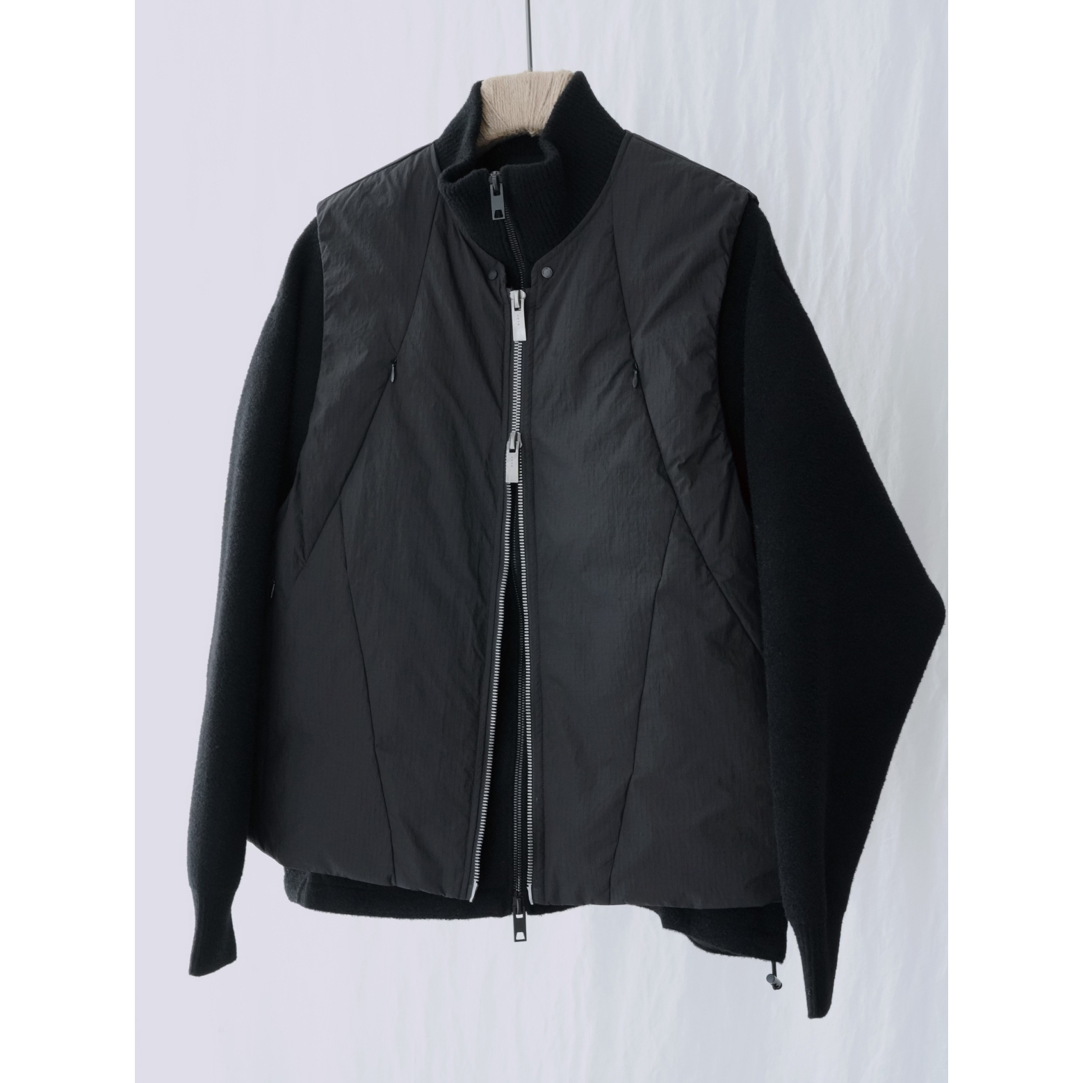 90白鸭绒针织开衫叠穿羽绒马甲男