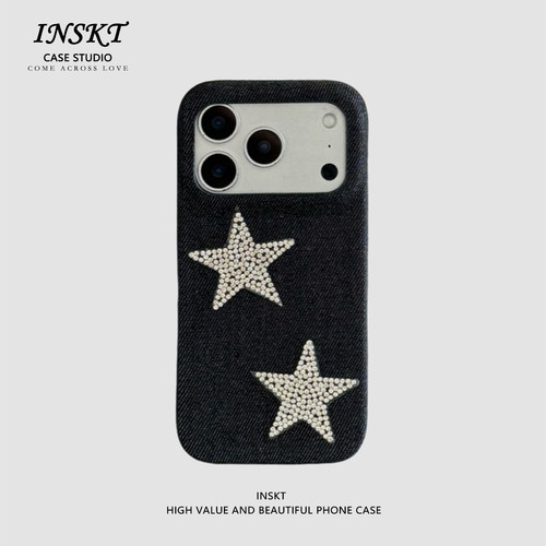 inskt秋冬复古牛仔星星原创适用iphone17promax手机壳苹果17软硅胶套18pro网红新款小众16防摔15个性日韩简约
