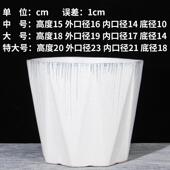 简约八方白陶瓷小花盆多肉绿植盆栽特大号送托盘室内阳台桌面摆件