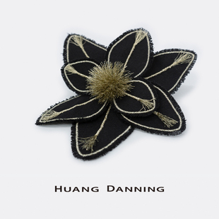 DANNING法式 HUANG 原创设计大丽花系列手工复古百搭胸针优雅