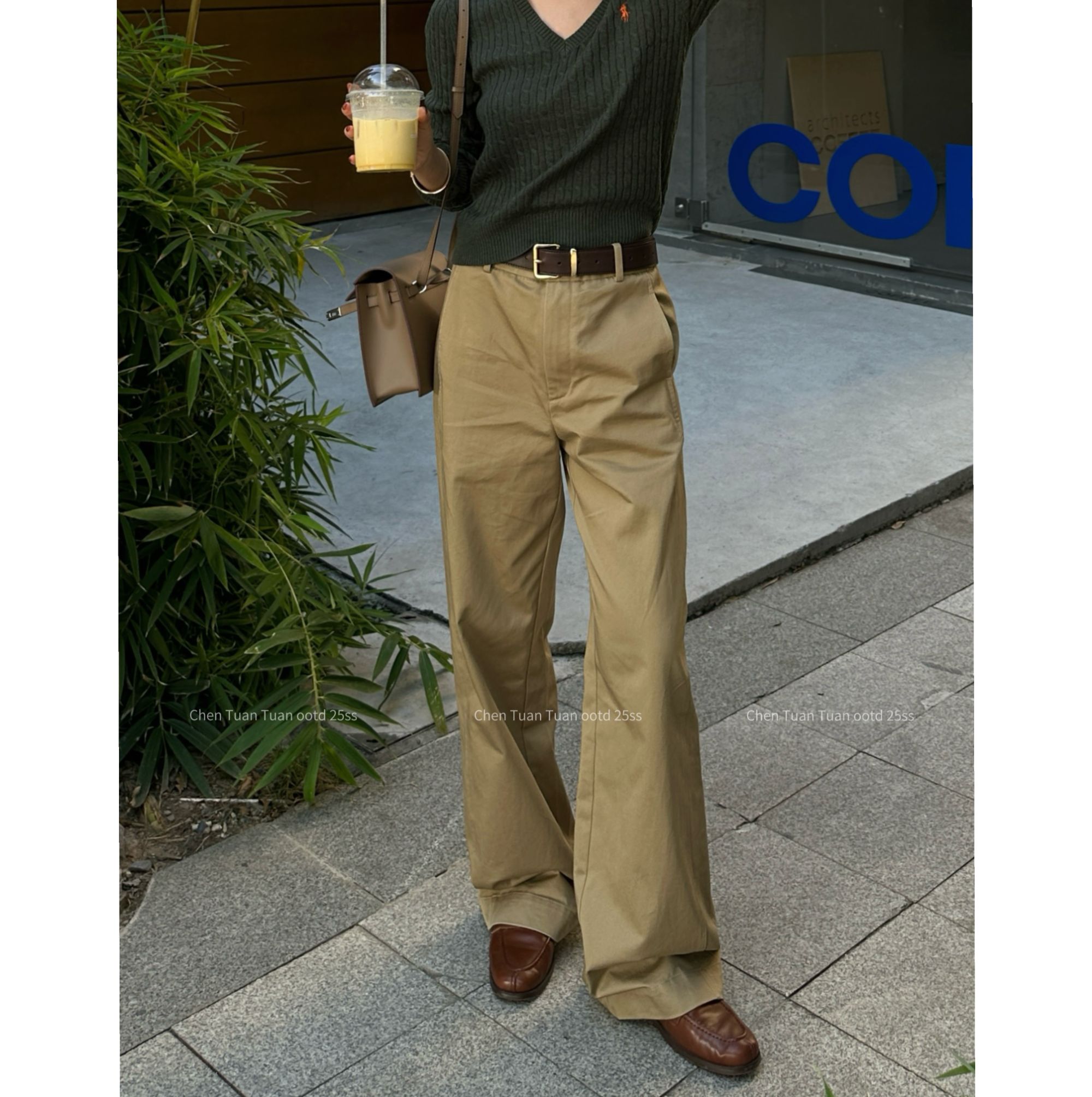 美式复古工装裤女宽松直筒裤