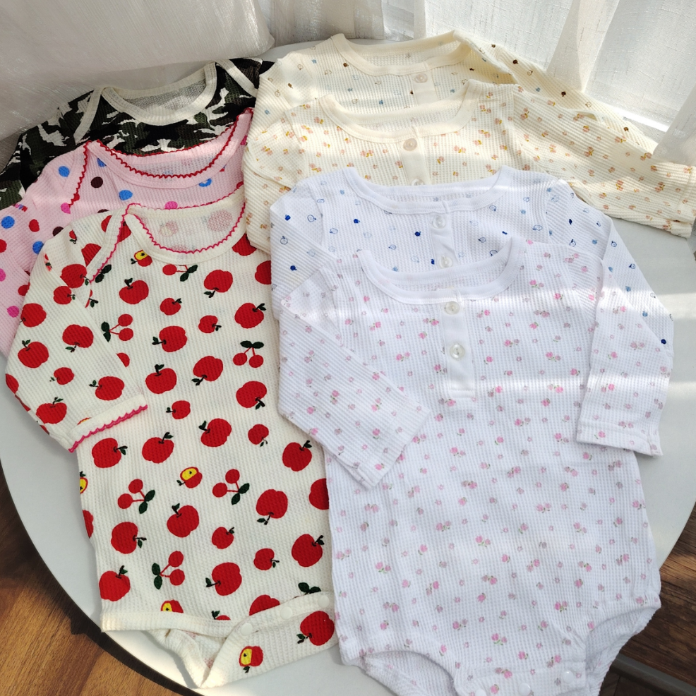 59-73码外贸男女宝宝长袖三角哈衣新生婴儿衣服连体衣包屁衣哈衣