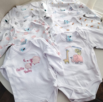 52-73码外贸男女宝宝长袖三角哈衣新生婴儿衣服连体衣包屁衣哈衣