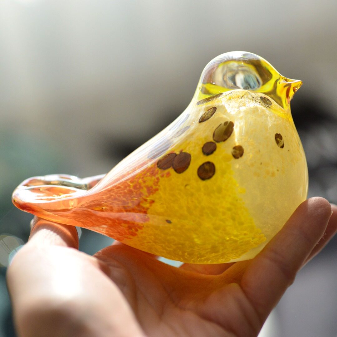 水晶玻璃小鸟琉璃艺术品摆件桌面镇纸客厅书房书桌摆设婚庆送礼物