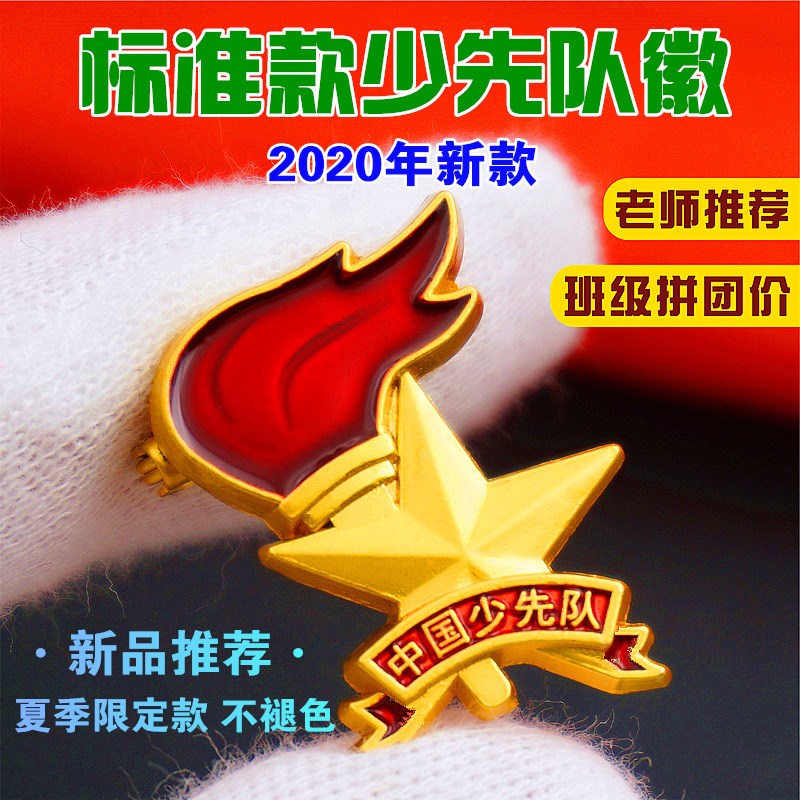 少先队队徽小学生2020新版中国少先队员别针磁铁扣胸章胸徽圆形火