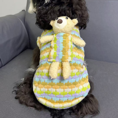 秋冬宠物衣服可拆卸小熊狗狗毛衣