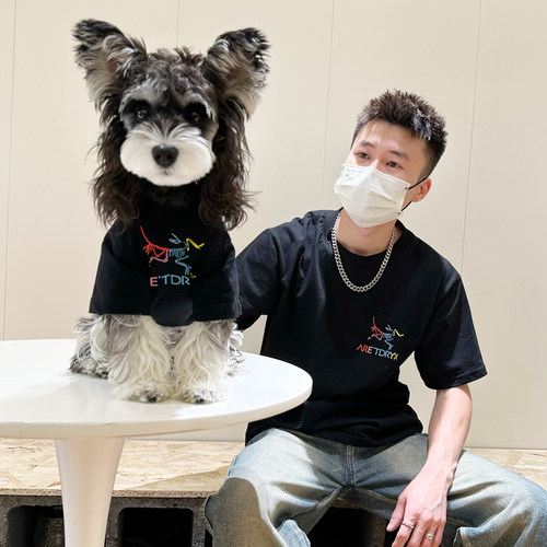 大中小型犬潮牌小狗狗T恤亲子装