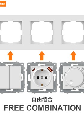 充电16ATYPE德规插座USB连体俄罗斯二圆孔M80C面板德式欧标开关-