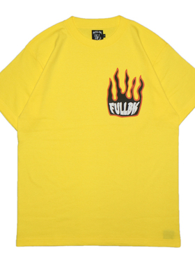 FULL-BK COLOR FIRE 火焰短袖T恤 黄色/M