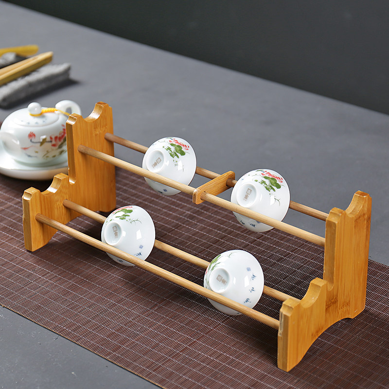 Tea ceremony Spare parts Bamboo cup fold Cup care Water cup holder Storage Drain shelf Kungfu Online tea set solid woodin the Tableware , Tea set , Tea/With zero  category - from Buy2taobao.com to provide professional Taobao agent buy service