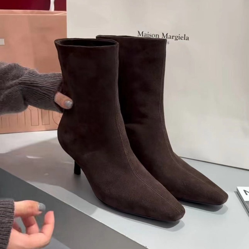 诗歌兰法式时装靴细跟女靴