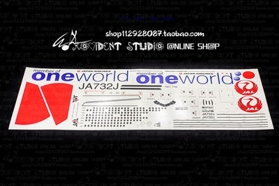 JAL ONEWORLD环宇一家红星利华 ZVEZDA REVELL B777-300 144 水贴