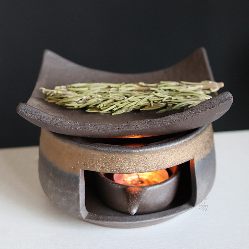 粗陶温茶炉烤茶熏香炉茶叶烘焙陶瓷温茶炉复古蜡烛加热烤提香底座,餐饮具,煮茶炉,淘宝优惠券,粉丝福利购,淘宝优惠卷
