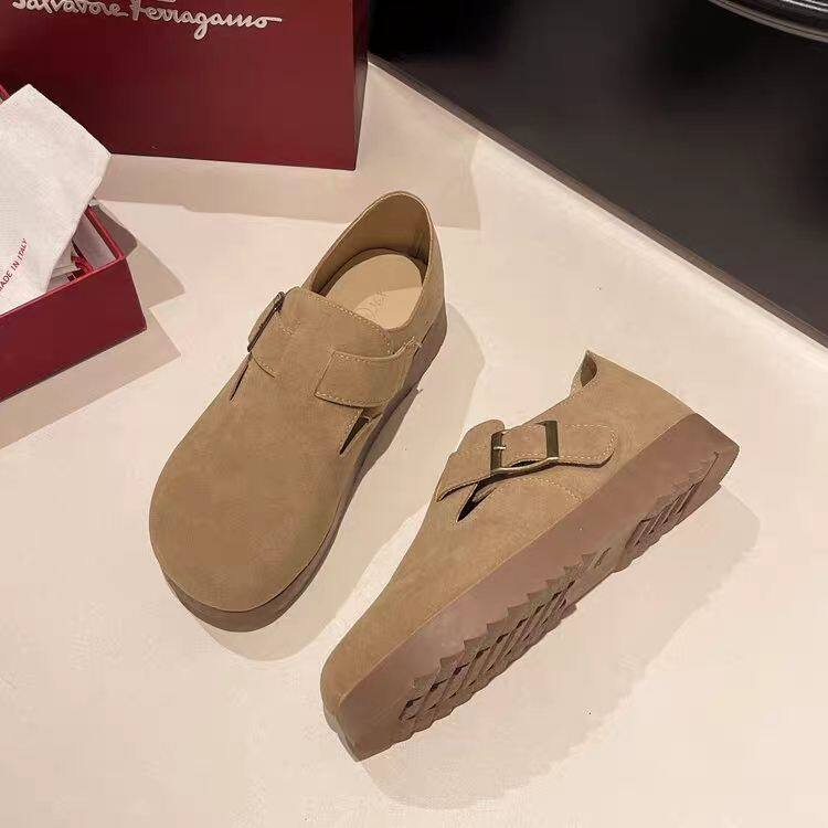 全包勃肯鞋女2026年秋季新款厚底百搭踩屎感舒适孕妇百搭女单鞋子