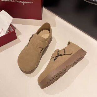 全包勃肯鞋女2026年秋季新款厚底百搭踩屎感舒适孕妇百搭女单鞋子