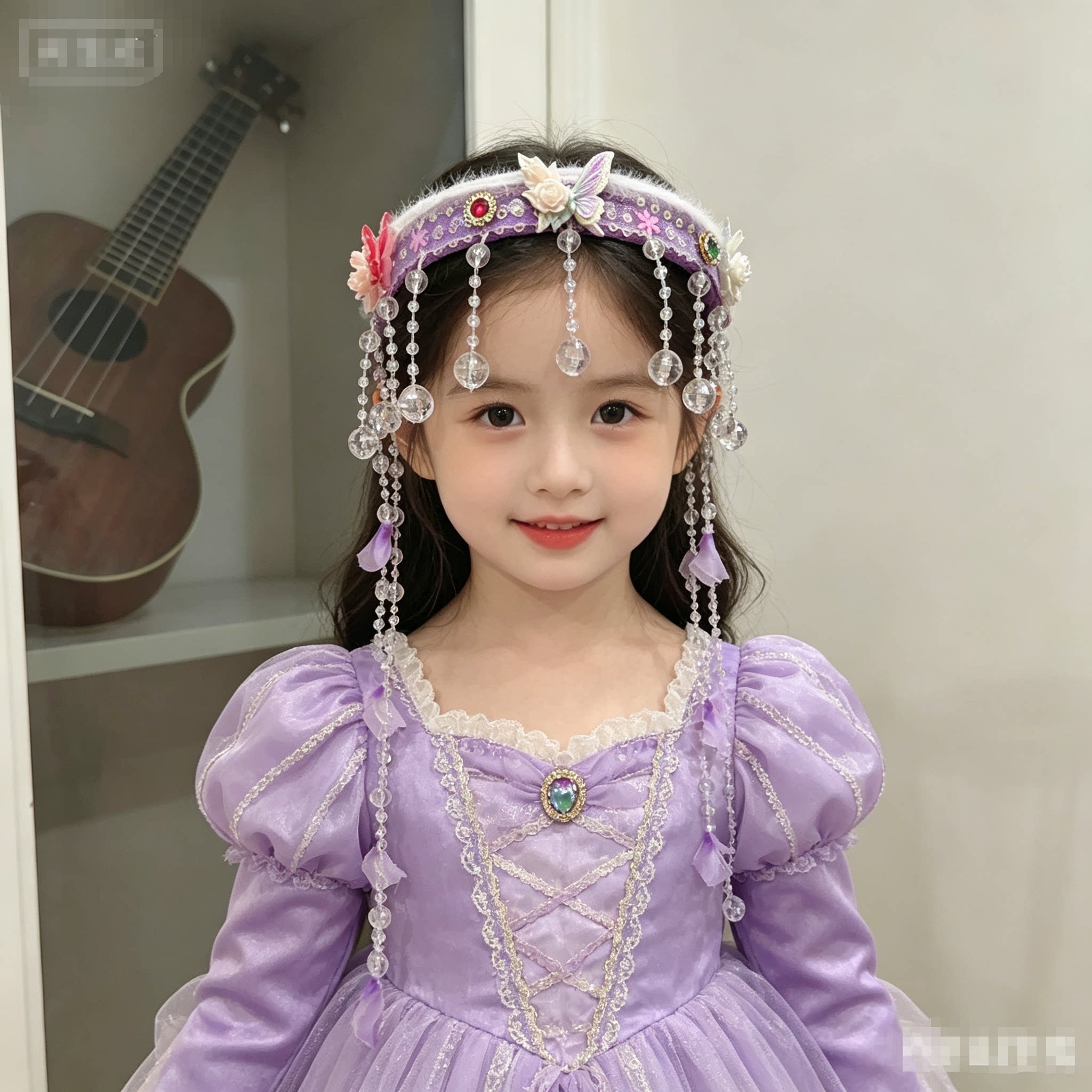 成品香妃发箍发光爆款民族风超仙儿童演出拍照森系香妃公主风头饰